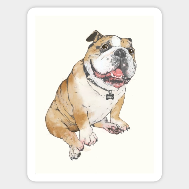 Bulldog Sticker by LauraGraves